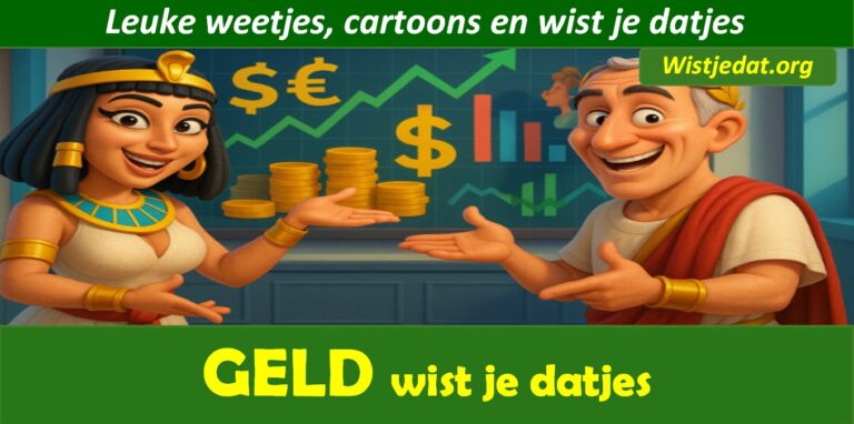 Geld en inkomsten, leuke weetjes cartoons en wist je datjes