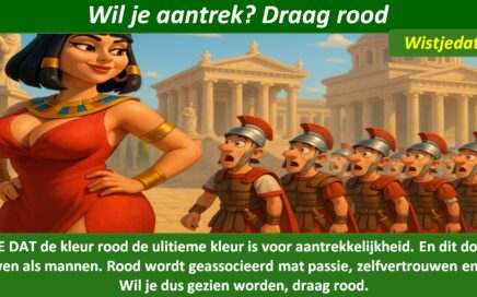 Gratis grappige cartoon foto van een mooie aantrekkelijke dame of vrouw met rood kleed met leuke weetjes, wist je datjes
