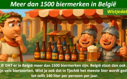 Gratis grappige cartoon foto over de vele soorten bier in België met leuke weetjes, wist je datjes