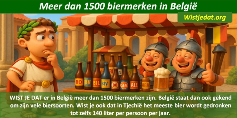 Gratis grappige cartoon foto over de vele soorten bier in België met leuke weetjes, wist je datjes
