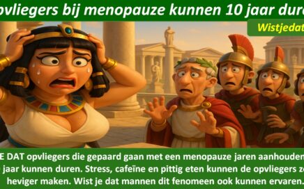 Gratis grappige cartoon foto over opvliegers tijdens de menopauze en de angst van de mannen met leuke weetjes, wist je datjes