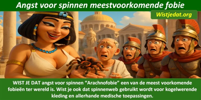 Gratis grappige cartoon foto met een spin over spinnen en angst ofwel Arachnofobie met leuke weetjes, wist je datjes