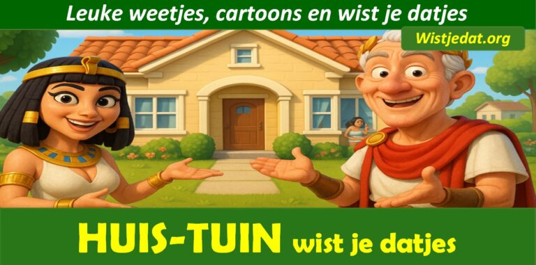 Leuke huis en tuin weetjes met cartoons en wist je datjes