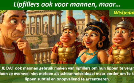 Gratis grappige cartoon foto met oude Romeinen en lipfillers ofwel grote lippen met leuke weetjes, wist je datjes