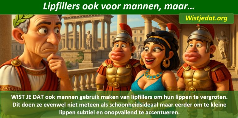 Gratis grappige cartoon foto met oude Romeinen en lipfillers ofwel grote lippen met leuke weetjes, wist je datjes