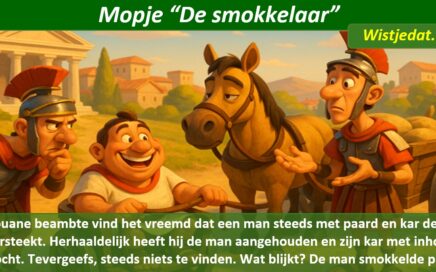 Gratis grappige cartoon foto met mop en grap over een smokkelaar en zijn paard