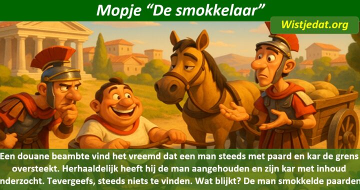 Gratis grappige cartoon foto met mop en grap over een smokkelaar en zijn paard
