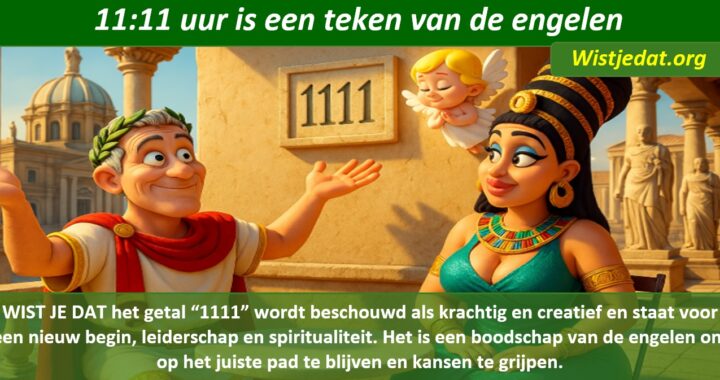 Gratis grappige cartoon foto met man en vrouw die geloven in 11:11 als het teken van de engelen met leuke weetjes, wist je datjes