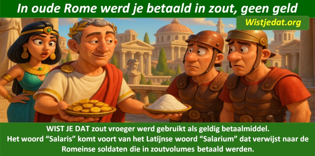 Zout eten en gezondheid grappige cartoon met wist je datje en weetjes