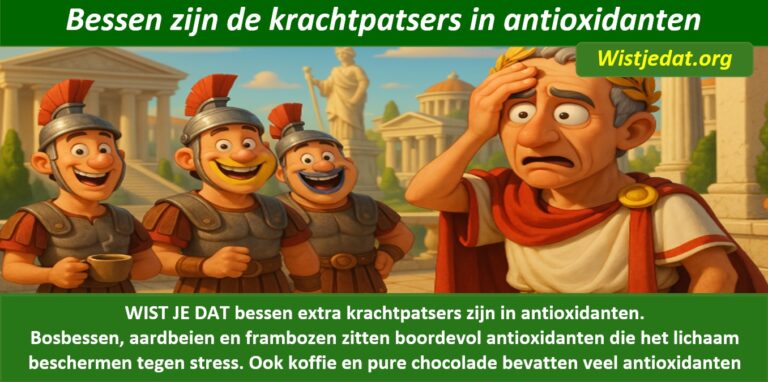 Gratis grappige cartoon foto met oude Romeinen en het eten van antioxidanten met leuke weetjes, wist je datjes
