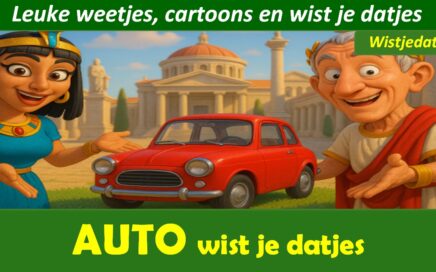 Leuke auto en fiets weetjes met cartoons en wist je datjes