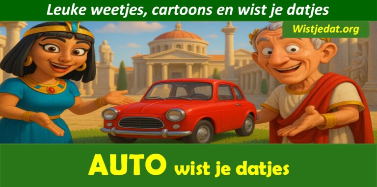 Leuke auto en fiets weetjes met cartoons en wist je datjes