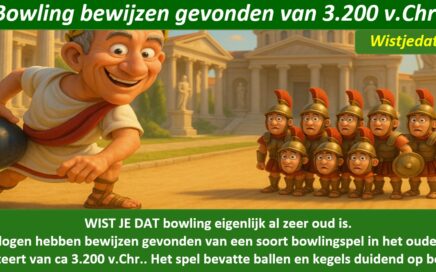 Gratis grappige cartoon foto over bowling en bowlen in de oudheid met leuke weetjes, wist je datjes