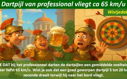 Gratis grappige cartoon foto met oude Romeinen die darts spelen met leuke weetjes, wist je datjes over darten