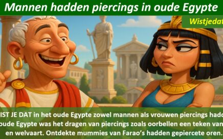 Gratis grappige cartoon foto van man die oorbellen en piercing draagt tegen de zin van zijn vrouw met leuke weetjes, wist je datjes