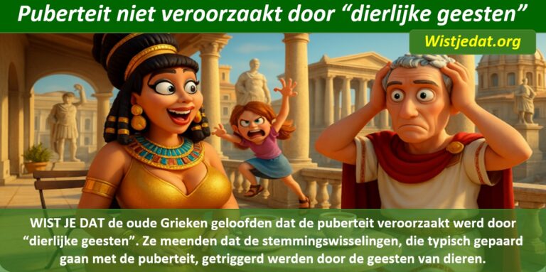 Gratis grappige cartoon foto met man en vrouw in stress door kinderen in puberteit met leuke weetjes, wist je datjes