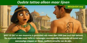 Gratis grappige cartoon foto van een vreemde tattoo of tatoeages op de rug van een man met boze vrouw met leuke weetjes, wist je datjes