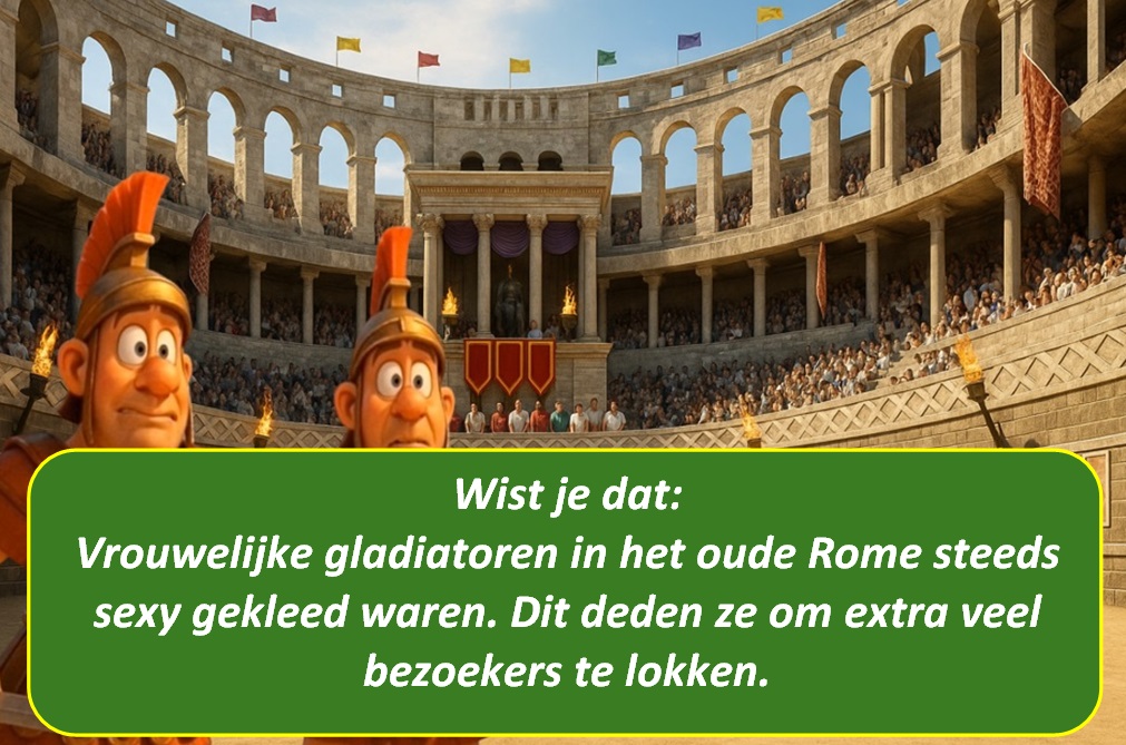De gladiatoren, grappige sensuele humor film met curvy dames met grote borsten en een maatje meer 02