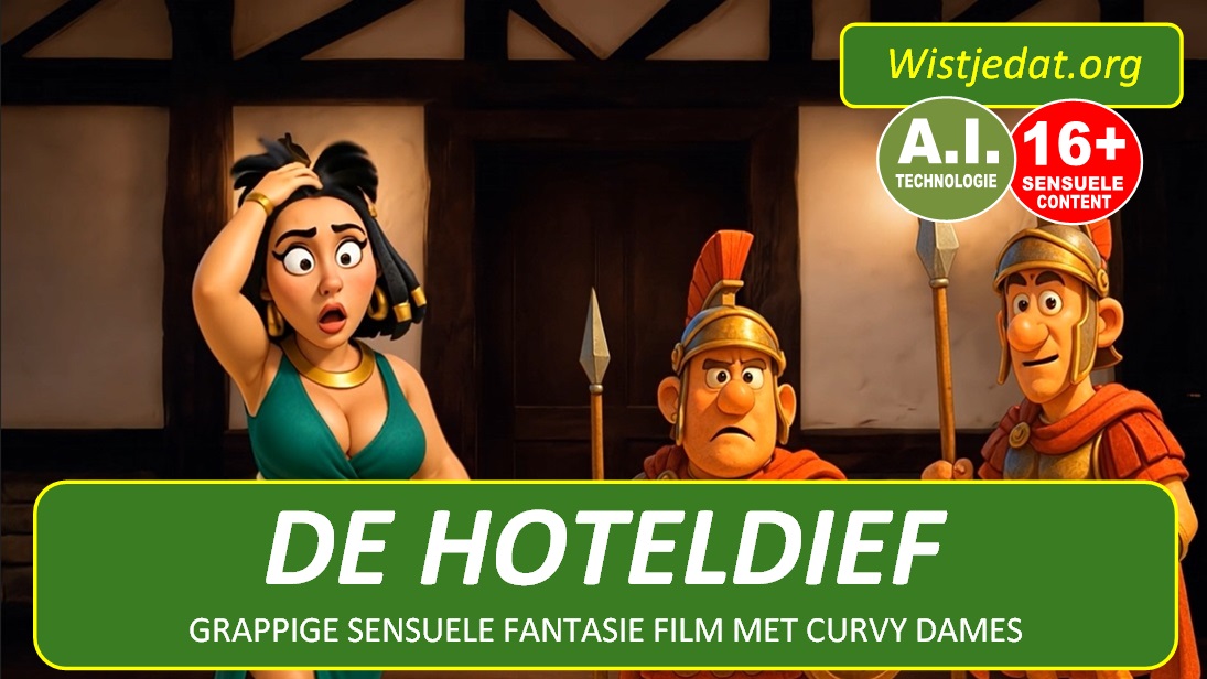 De hoteldief, grappige sensuele humor film met curvy dames met grote borsten en een maatje meer 01