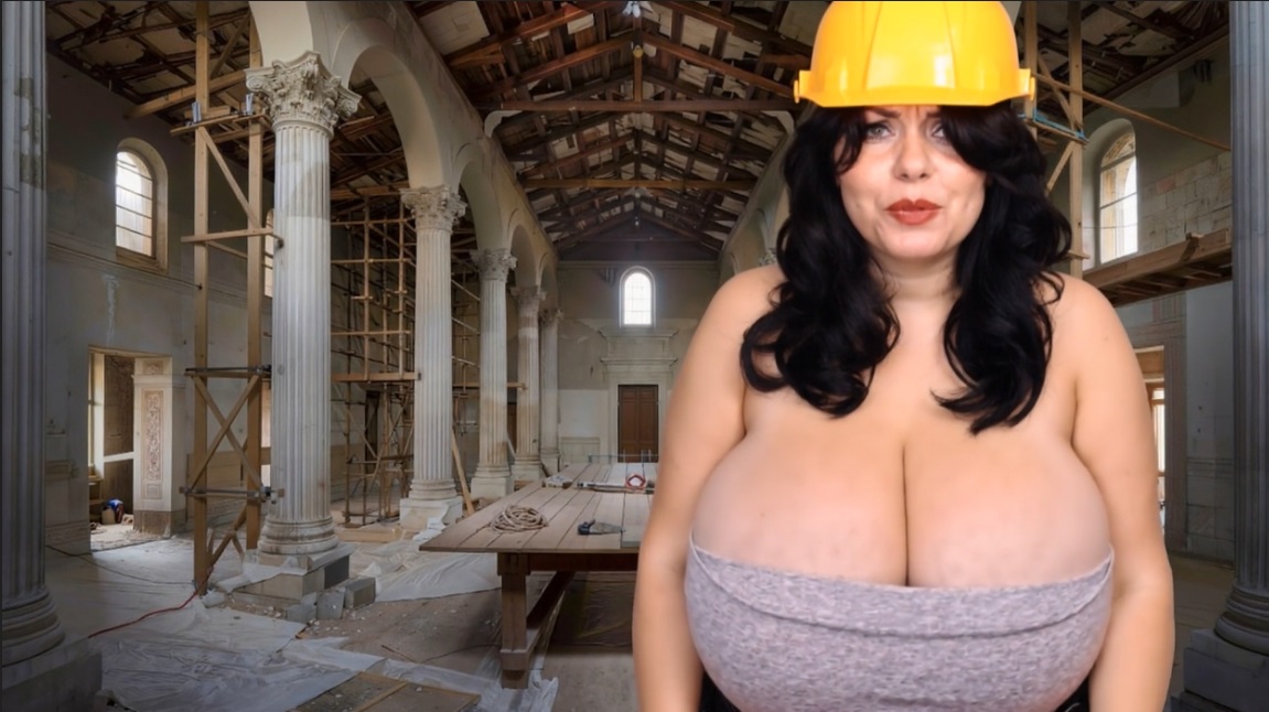 De renovatie, grappige sensuele humor film met curvy dames met grote borsten en een maatje meer 04